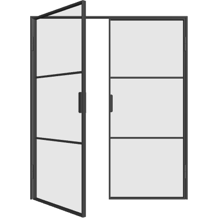 Doppelflügeltür mit Standflügel M3 (DIN L) Elegance Line