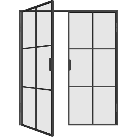 Doppelflügeltür mit Standflügel M6 (DIN L) Elegance Line