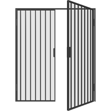 Doppelflügeltür mit Standflügel M12 (DIN R) Elegance Line