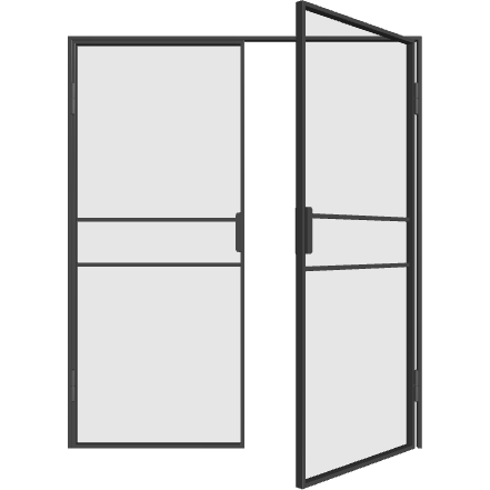 Doppelflügeltür mit Standflügel M17 (DIN L) Elegance Line