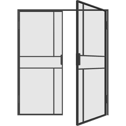 Doppelflügeltür mit Standflügel M18 (DIN R) Elegance Line