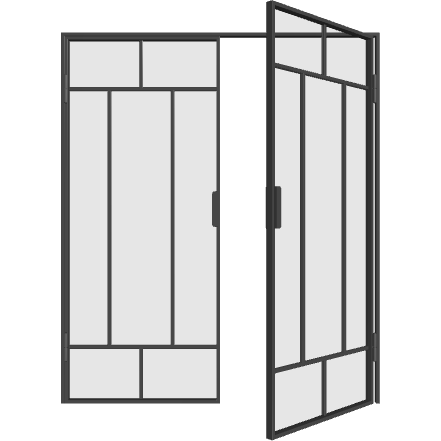 Doppelflügeltür mit Standflügel M7 (DIN R) Elegance Line