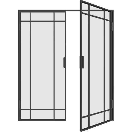 Doppelflügeltür mit Standflügel M9 (DIN R) Elegance Line