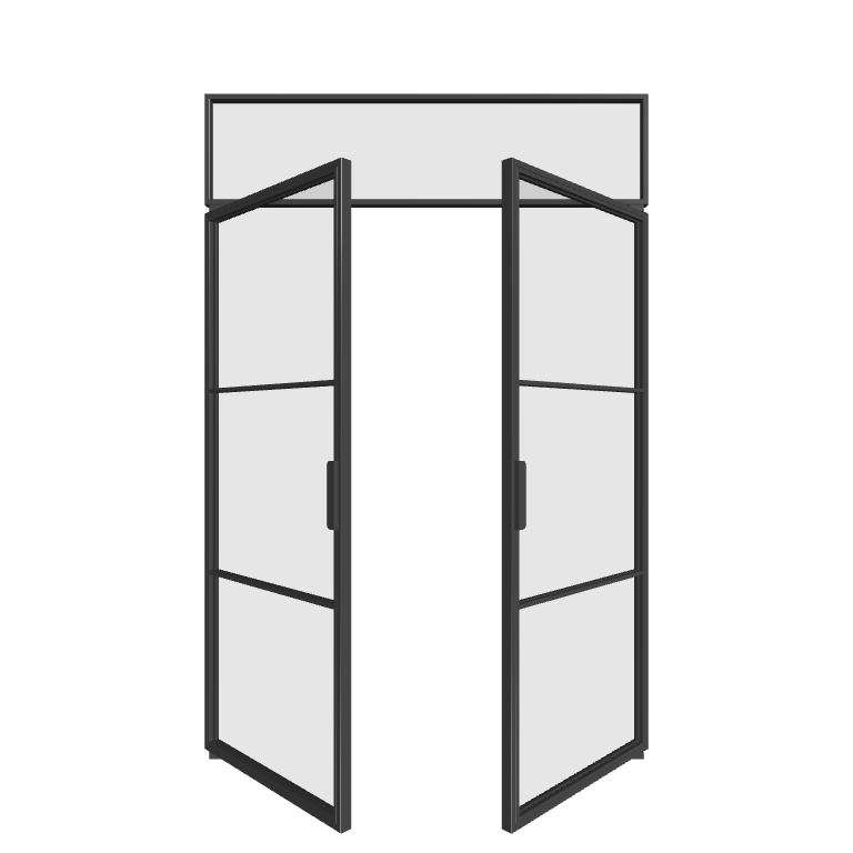 Loft Pivot Doppeltür mit Oberlicht Industrial Line