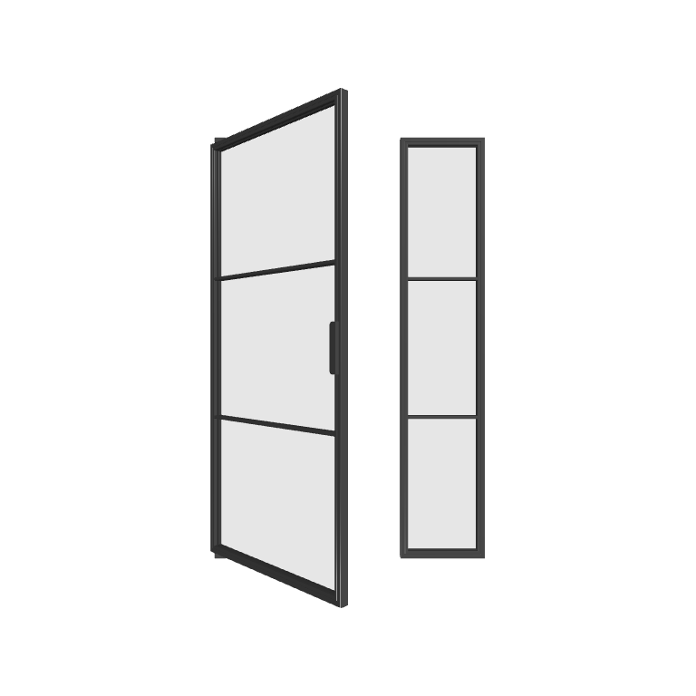 Loft Pivottür mit Seitenteil rechts (DIN L) - Loft Line