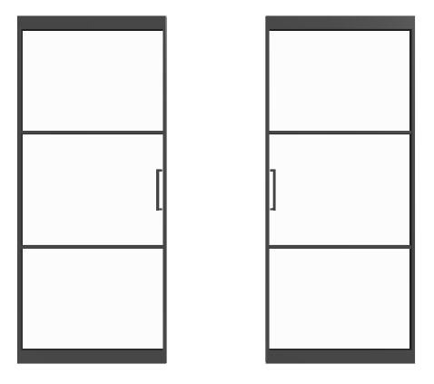 Magic Doppel-Schiebetür - Aluminium Line