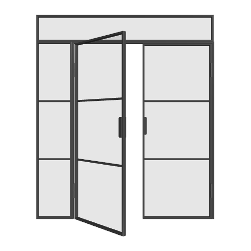 Loft Doppeltür link Aktive mit Seitenteil links und Oberlicht Elegance Line