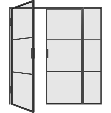 Doppeltür link Aktive mit Seitenteil rechts Elegance Line