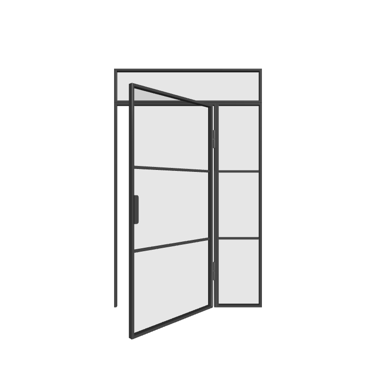 Lofttür mit Seitenteil rechts, Oberlicht (DIN R) Elegance Line