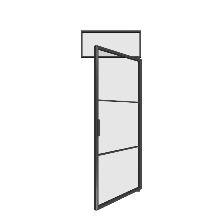 Loft Pivottür Einzeltür mit Oberlicht (DIN R) - Loft Line