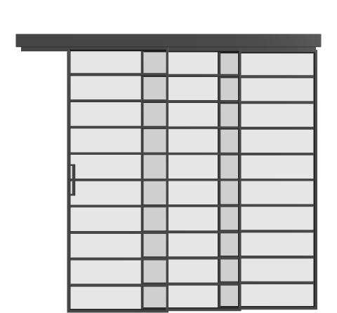 Schiebetür kaskadisch (dreifach) - S13 Loft Line