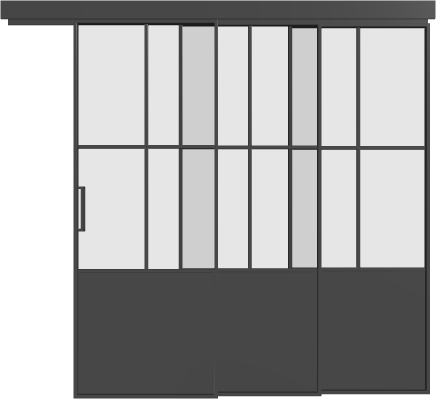 Loft Schiebetür kaskadisch (3 Flügel) - S14 Elegance Line