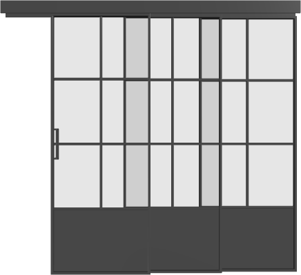 Loft Schiebetür kaskadisch (3 Flügel) - S15 Elegance Line