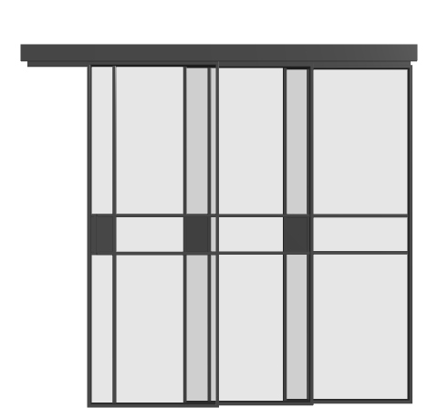 Schiebetür kaskadisch (dreifach) - S16 Loft Line
