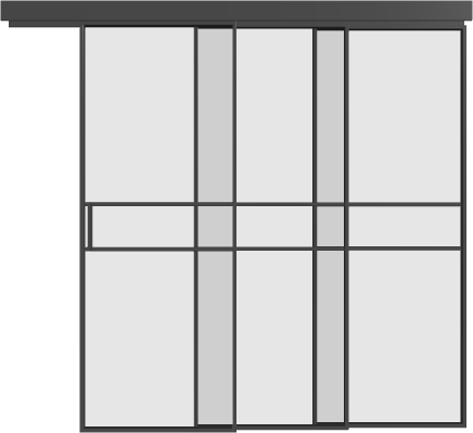 Loft Schiebetür kaskadisch (3 Flügel) - S17 Elegance Line