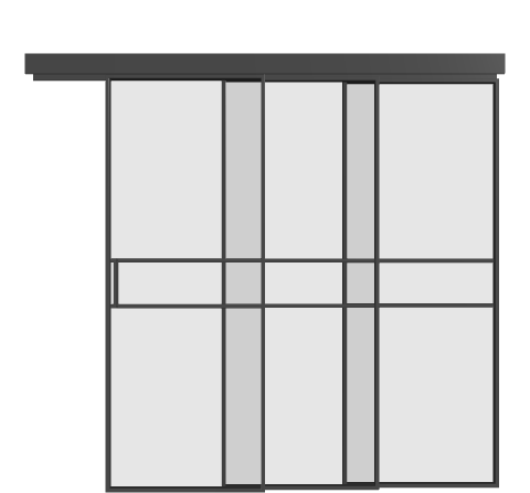 Schiebetür kaskadisch (dreifach) - S17 Loft Line