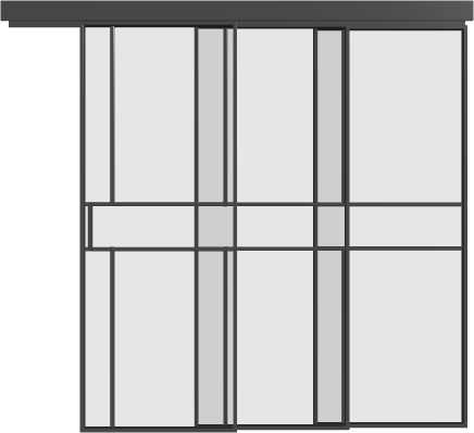 Loft Schiebetür kaskadisch (3 Flügel) - S18 Elegance Line