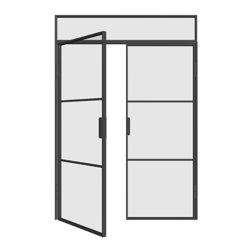 Loft Doppeltür link Aktive mit Oberlicht Elegance Line