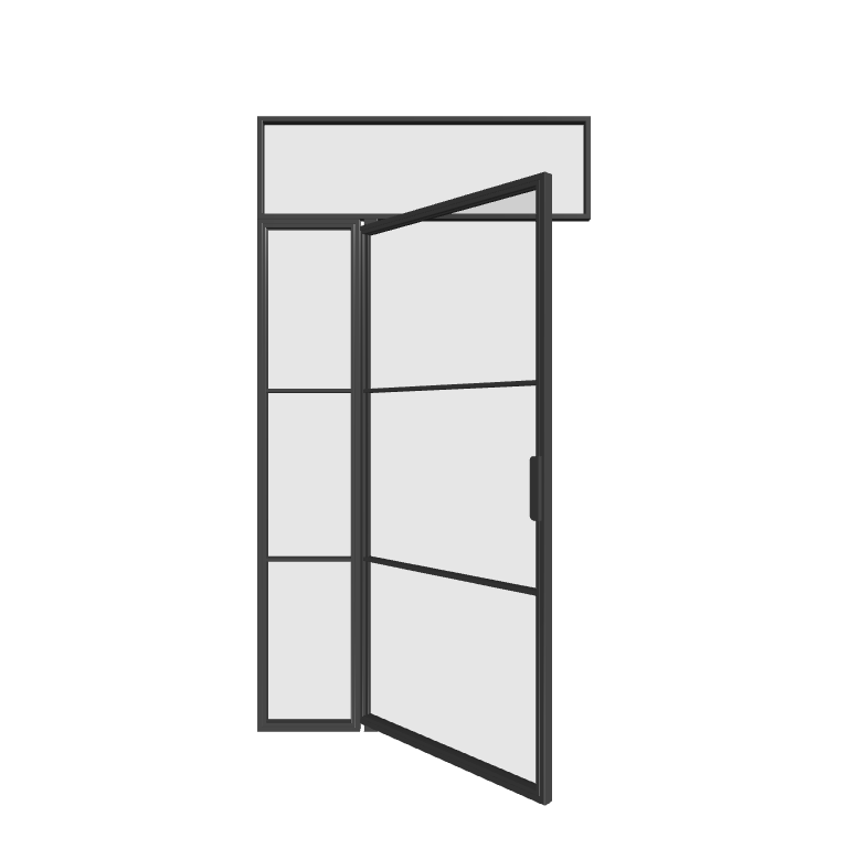 Loft Pivottür mit Seitenteil links und Oberlicht (DIN L) - Loft Line