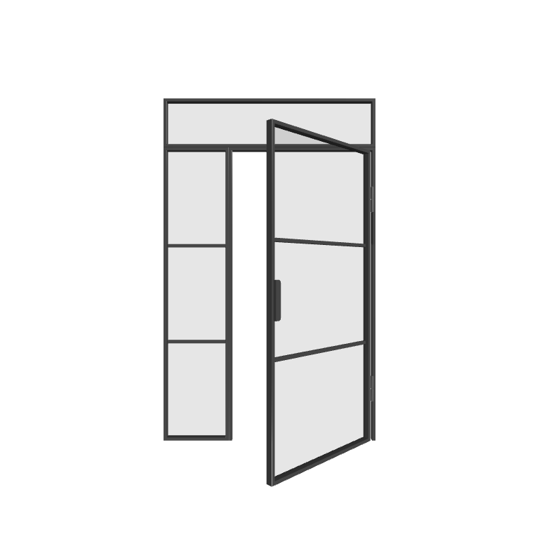 Lofttür mit Seitenteil links, Oberlicht (DIN R) Elegance Line