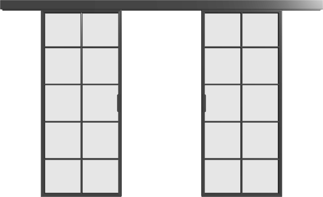 Loft Doppel-Schiebetür S10 Industrial Line