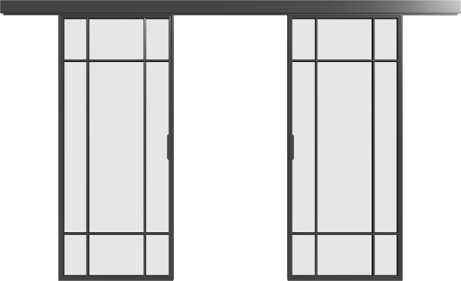 Loft Doppel-Schiebetür S11 Industrial Line