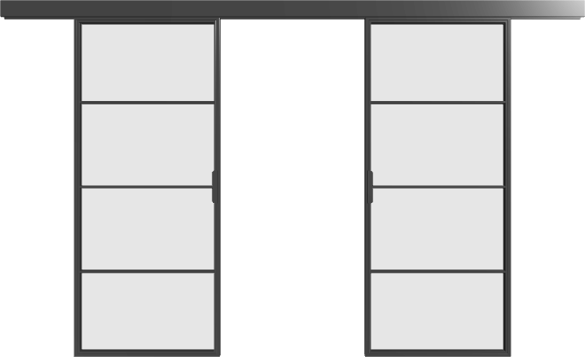 Loft Doppel-Schiebetür S4 Industrial Line