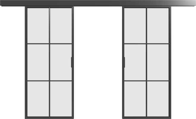 Loft Doppel-Schiebetür S6 Industrial Line