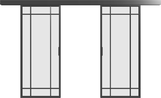 Loft Doppel-Schiebetür S9 Industrial Line