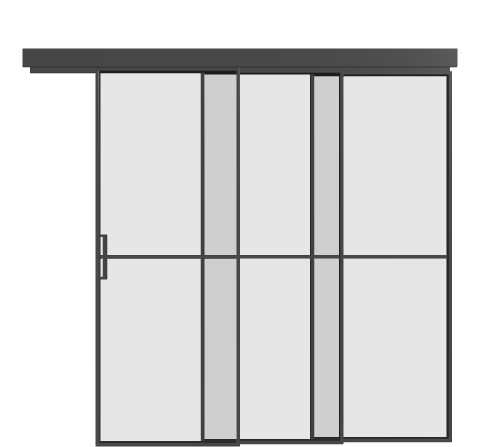 Loft Schiebetür kaskadisch (3 Flügel) - S2 Elegance Line