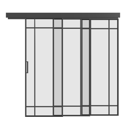 Loft Schiebetür kaskadisch (3 Flügel) - S9 Elegance Line