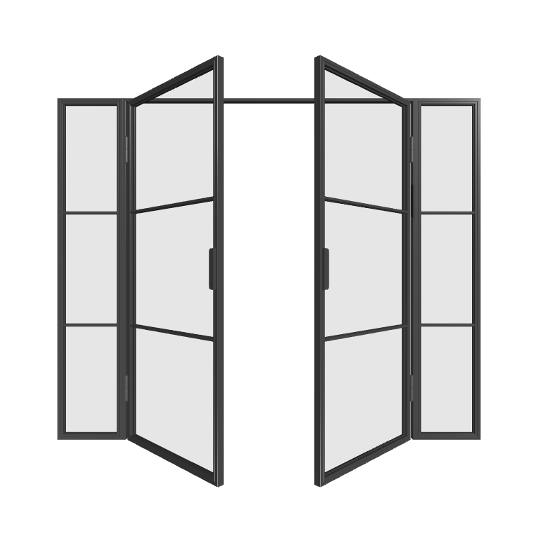 Loftdoppeltür mit Seitenteilen Industrial Line