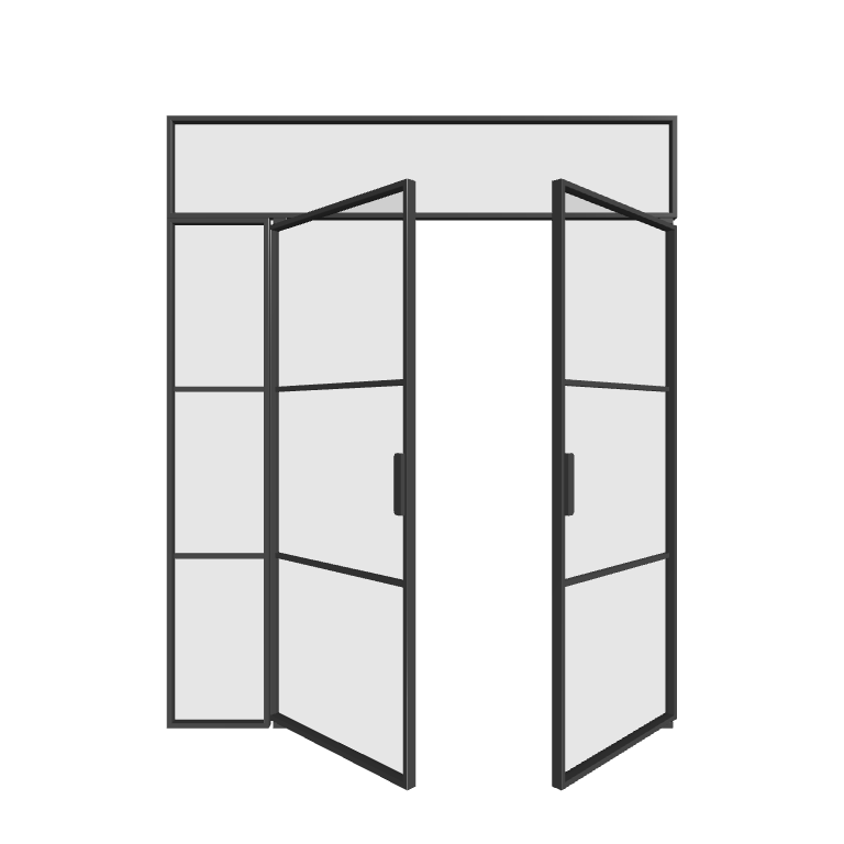 Loft Pivot Doppeltür mit Seitenteil links und Oberlicht Elegance Line