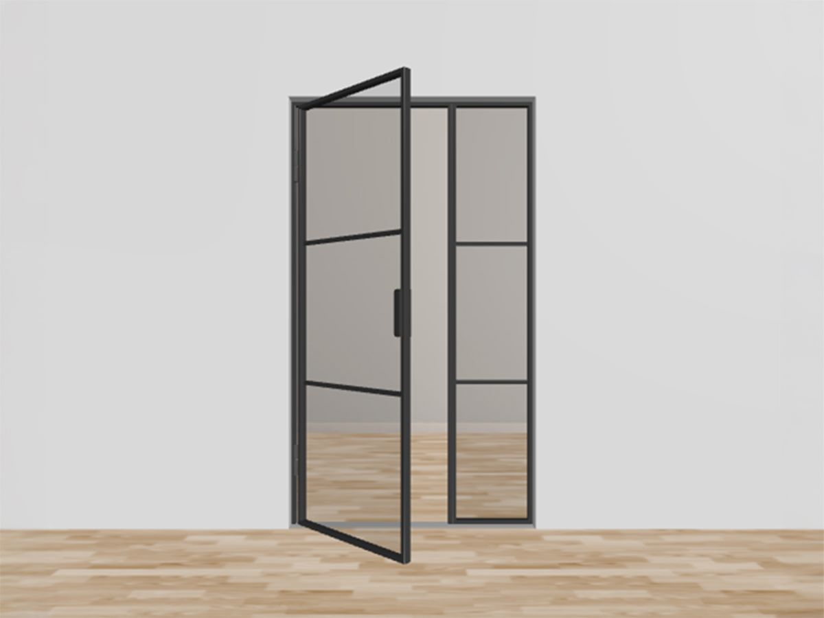 Loftdrehtür mit Seitenteil